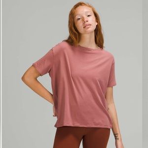 lululemon back in action short sleeve shirt spiced chai size 8